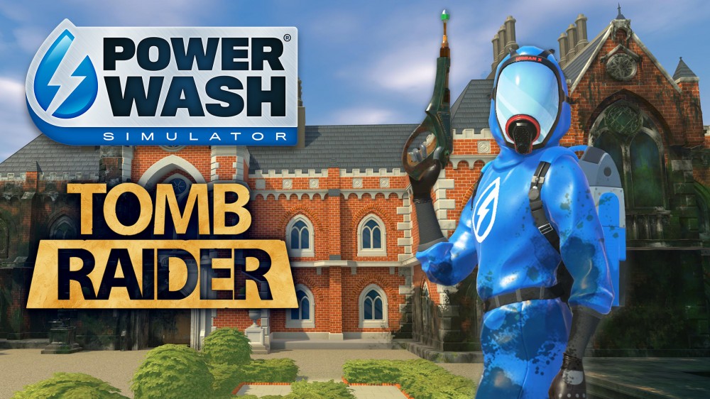 Le manoir de Lara Croft (Tomb Raider) débarque dans Powerwash Simulator !